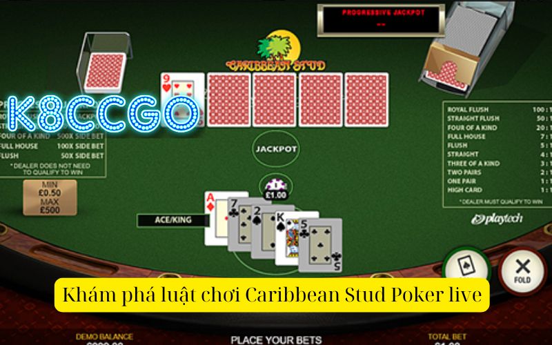 Khám phá luật chơi Caribbean Stud Poker live