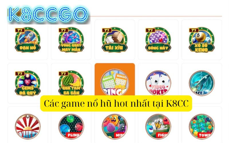 Các game nổ hũ hot nhất tại K8CC