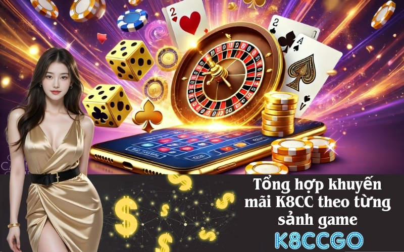 Tổng hợp khuyến mãi K8CC theo từng sảnh game